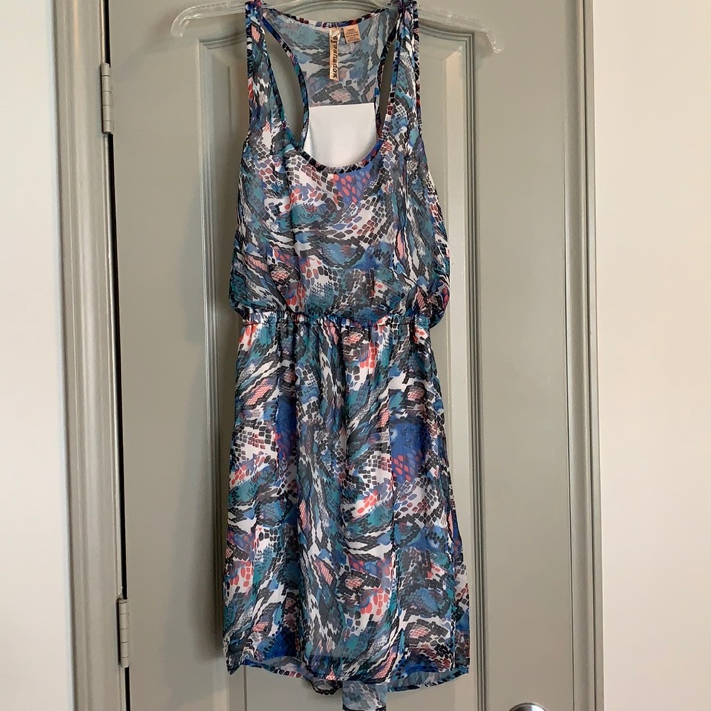 Colorful Sleeveless Mini Dress